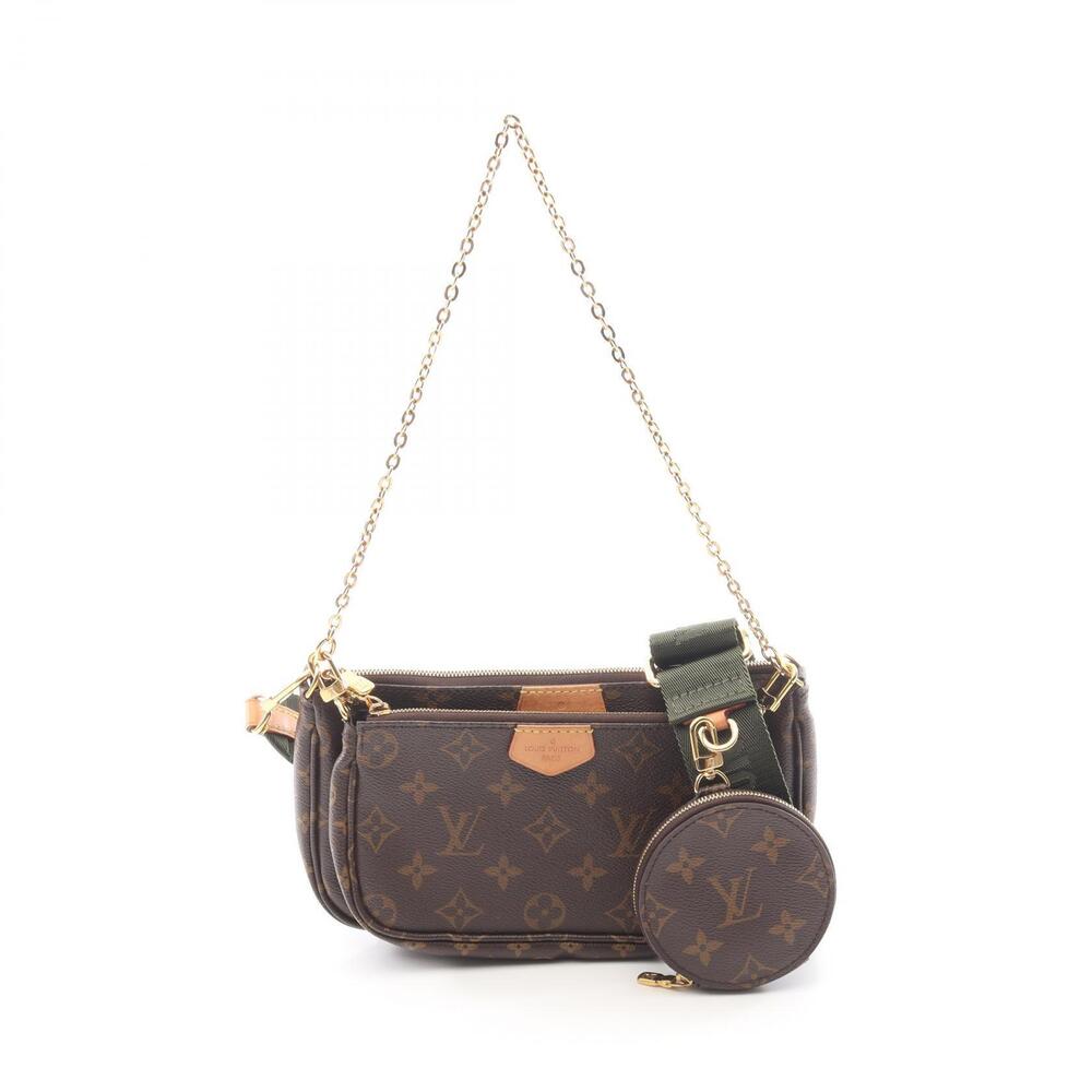 Louis Vuitton Multi Pochette Accessoires Monogram Khaki Green Shoulder Bag